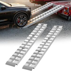 VEVOR 10,000LBS Aluminum Trailer Ramps - 2PC, 96x15in