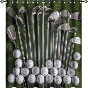 Golf Ball Grommet Blackout Curtains - 2 Panels, 45"L