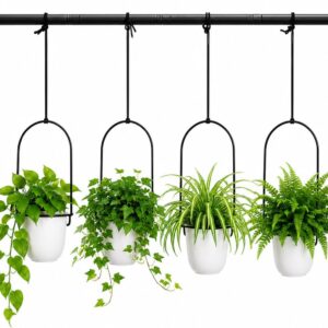 4-Pot Hanging Window Planter for Herbs & Flowers