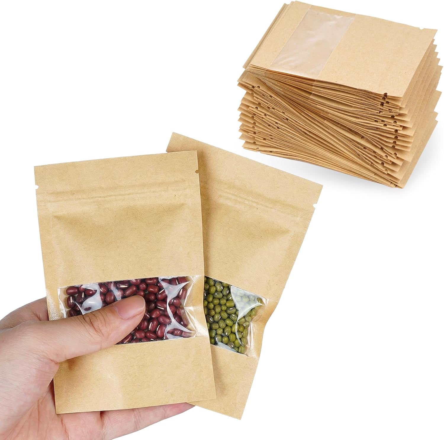 100 Pcs Resealable Seed Envelopes, 2.9x3.7 Inch