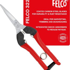Felco F322 Pruning Snips – 9.8" Carbon Steel Garden Shears