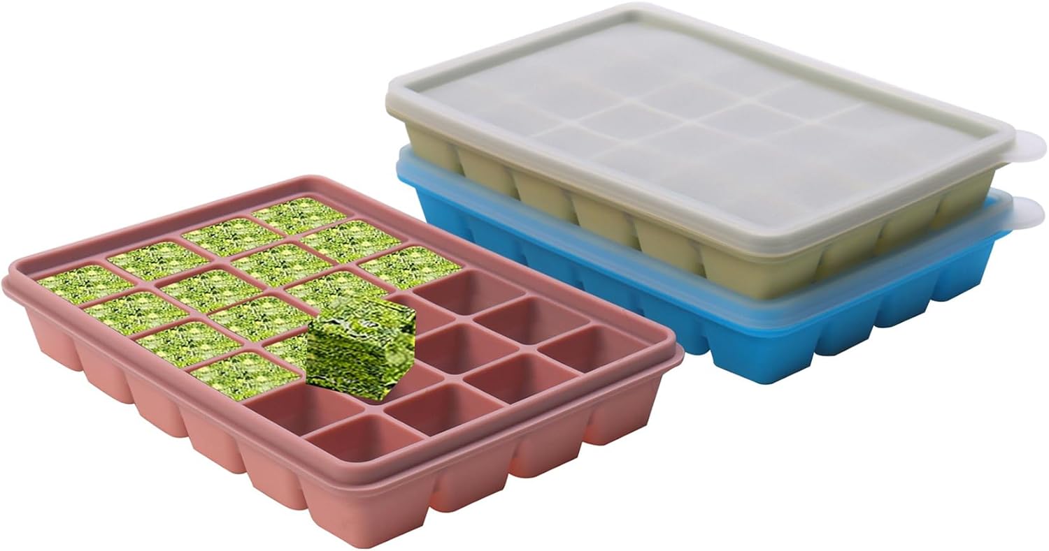 Jootic Silicone Freezer Tray 3-Pack, 1 Tbsp