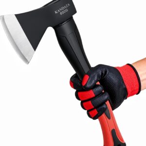 KANDAZA 15" Camping Hatchet & Axe for Wood Splitting