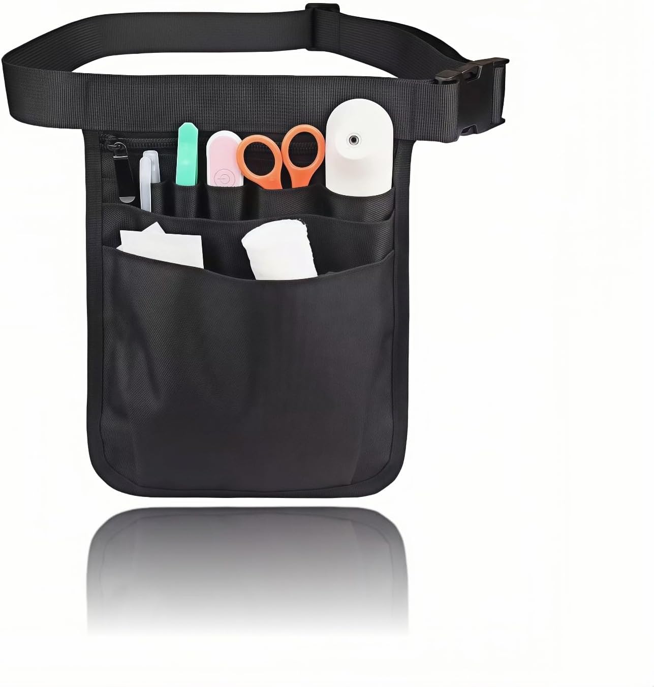 Heavy-Duty Server Apron with 10 Pockets – Black Utility Belt
