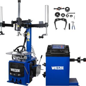 WEIZE 2HP Tire Changer & Balancer Combo, 10-24in Rims