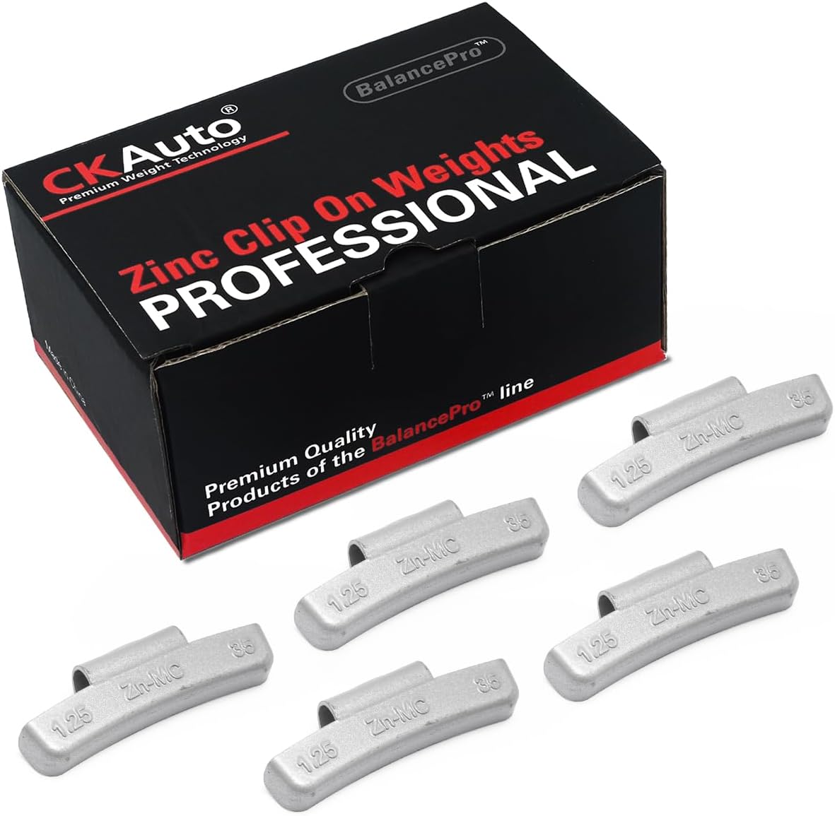CKAuto Zinc Wheel Weights, 1.25oz, 25-Pack