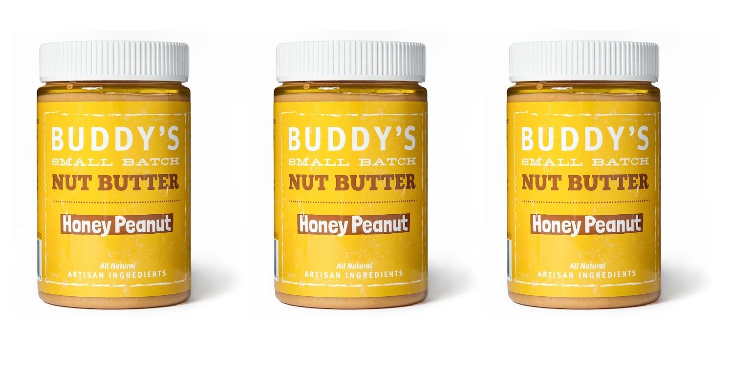 Buddy’s Honey Peanut Butter – 3 Pack, 16oz Jars