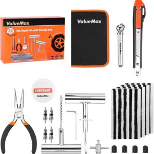 ValueMax 38PC Tire Repair Kit for Cars & Trucks