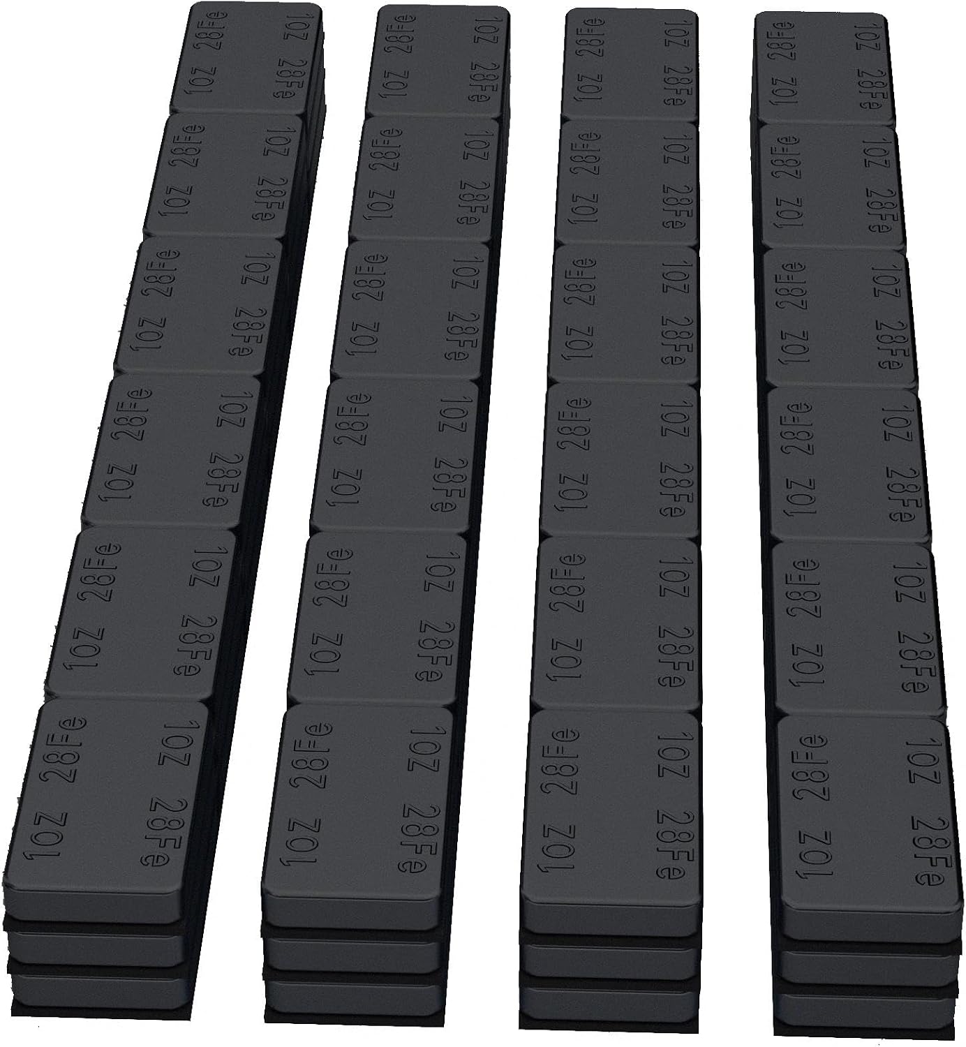 MIKKUPPA Black Wheel Weights - 72pcs, 1oz Each