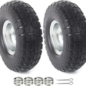 AR-PRO 10" Solid Rubber Wheels (2-Pack) - Flat-Free Tire