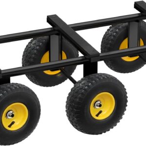 Heavy-Duty 1300 Lbs All-Terrain Dolly - 6 Wheels