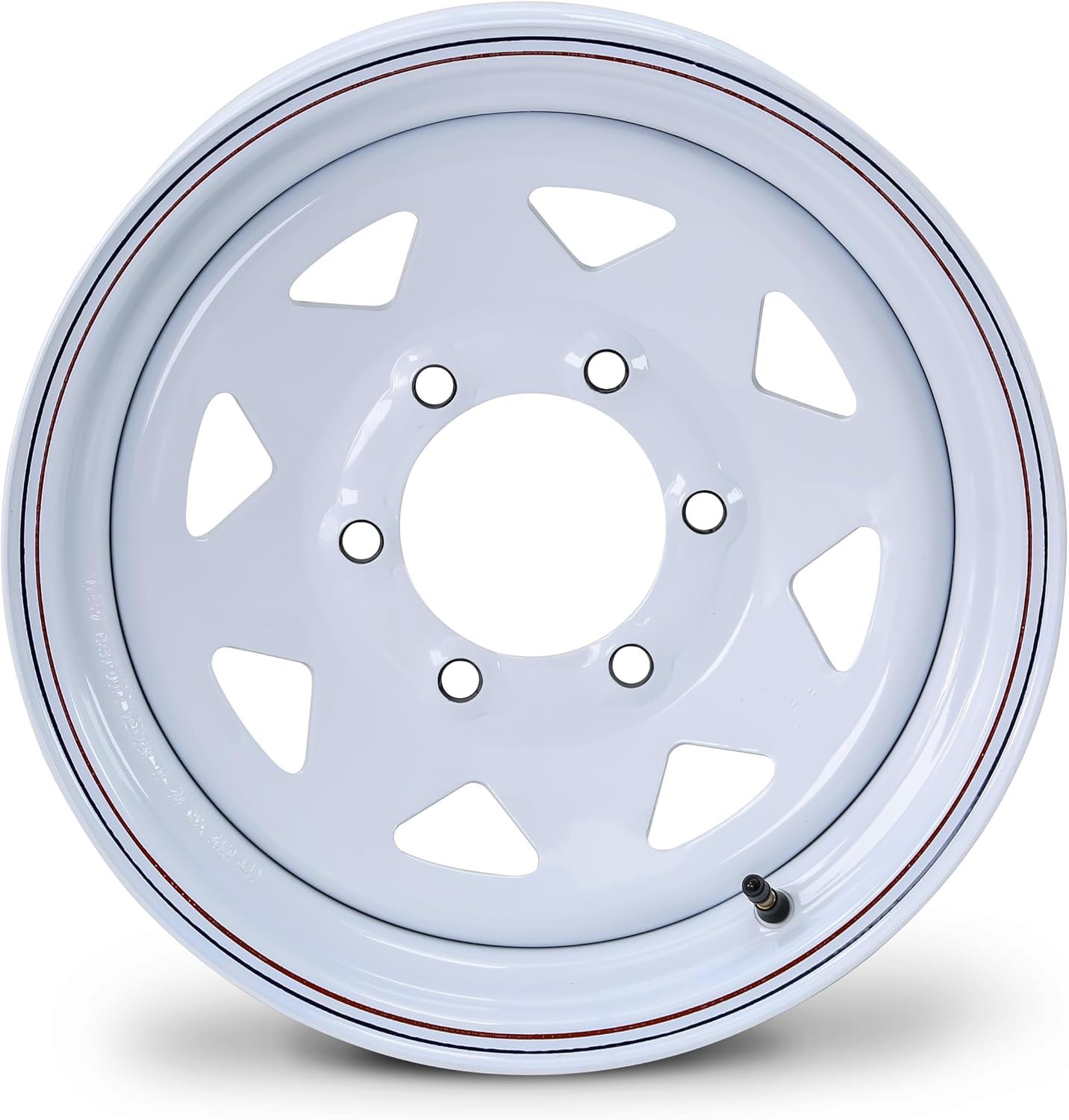 LIBRA 15x6 Trailer Wheel 6 Lug White Spoke 17012