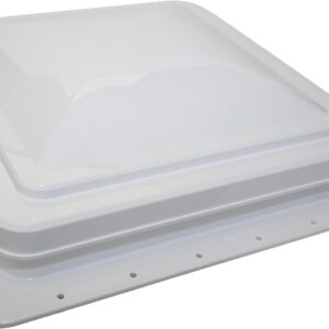 14" RV Roof Vent | White Lid | Manual Crank | Class A Customs