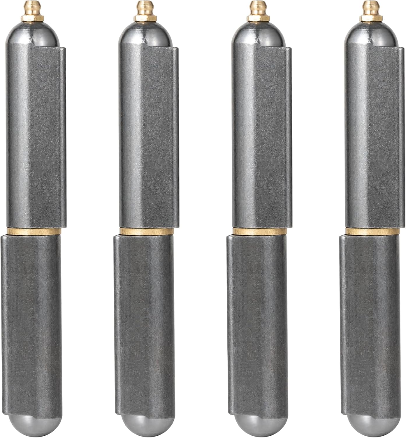 4-Pack 6" Heavy-Duty Weld-On Hinges, Carbon Steel
