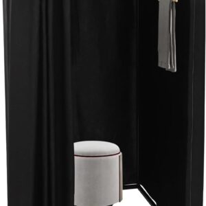 Black Mobile Dressing Room - 39" x 39" x 78"