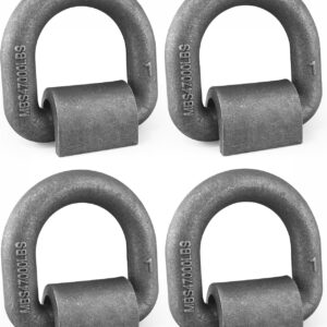 4-Pack 1in Heavy Duty Weld-On D-Ring for Trailers 47,000 lbs