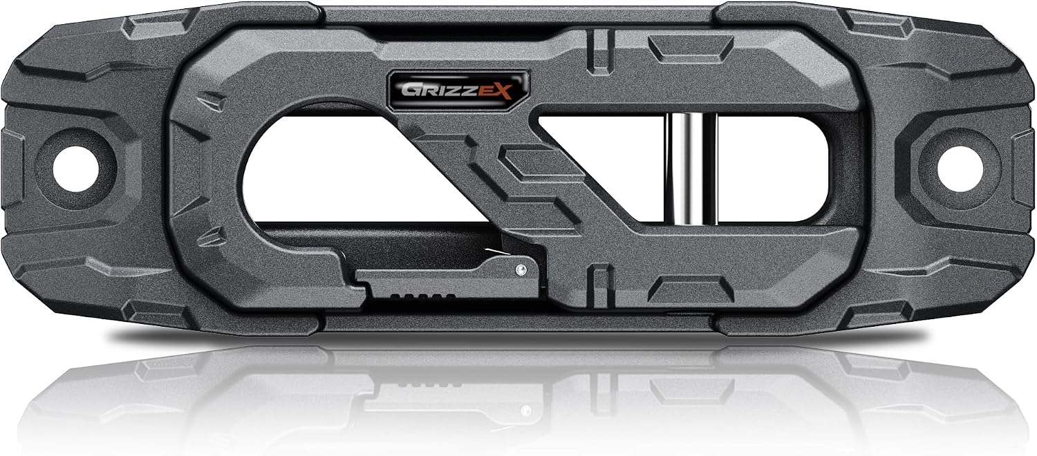GRIZZEX Winch Fairlead Hook 33,000 lbs, 1" Bolt, Gray