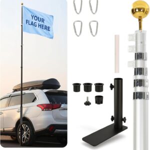 Joymaney 25FT Telescoping RV Flag Pole Kit