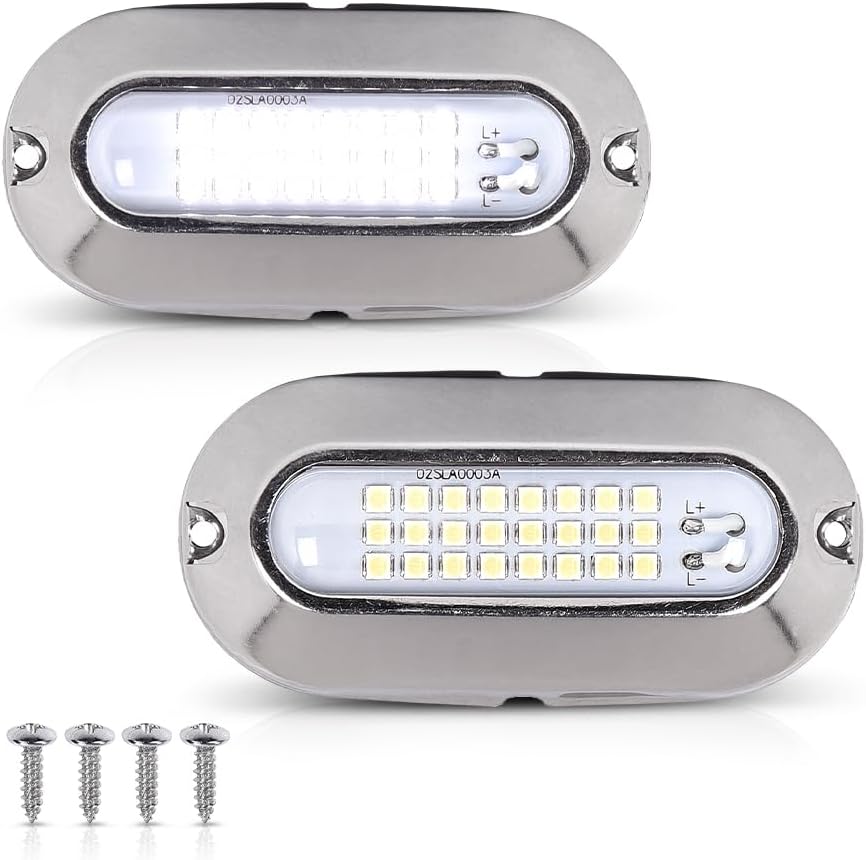 ALLGOOD LED Boat Dock Light 2-Pack, 650Lm, White