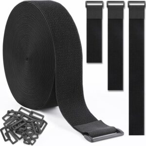 Heavy-Duty 1.5in x 20ft Nylon Cinch Straps w/ 25 Buckles
