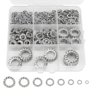 485pc External Tooth Lock Washers Kit, 304 SS, M2.5-M12
