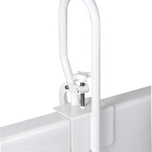 Carex White Bathtub Rail - Secure Tub Grab Bar for Elderly Safety