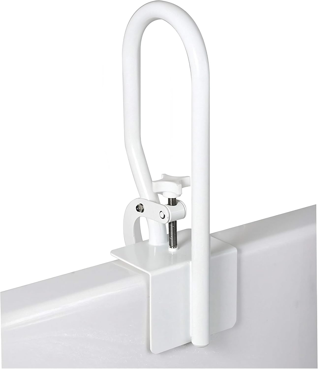 Carex White Bathtub Rail - Secure Tub Grab Bar for Elderly Safety