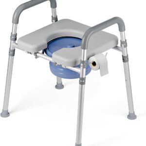 Loyoda Bedside Commode Chair, Aluminum, Gray