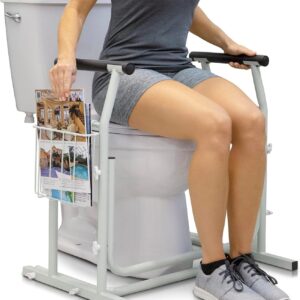 Vive Toilet Safety Rail - 300LBS Support Frame with Handles