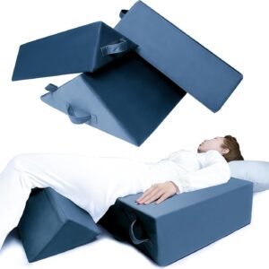 3-Piece Bed Wedge Pillow Set for Pain Relief & Recovery