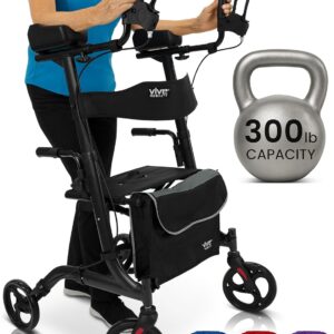 Vive Mobility Upright Walker with Seat - Stand Up Rollator