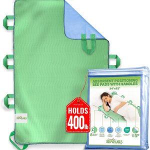 Elderly Bed Mobility Pads w/ Handles 34x52" - Washable
