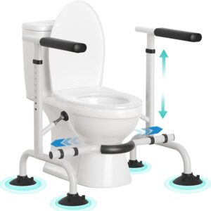 HOMENURSE Toilet Safety Rails, Heavy Duty 350 lb Handles