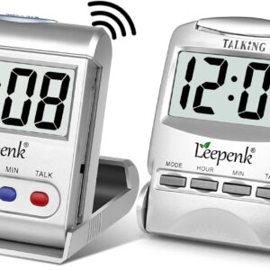 LEEPENK Talking Alarm Clock for Blind & Seniors - 2 Pack