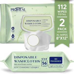 ProHeal X-Large Adult Wet Wipes - 2 Packs, 112 Count