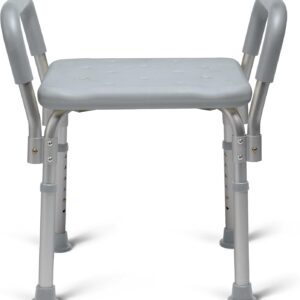 Medline Backless Shower Chair w/ Arms - 350 lb Capacity