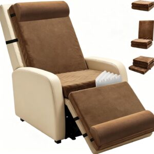 CRAURU Recliner Seat Cushion w/ Back & Footrest, 5-in-1 Design