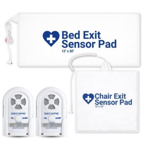 Secure Bed & Chair Exit Alarm for Seniors | 2 Monitors Included